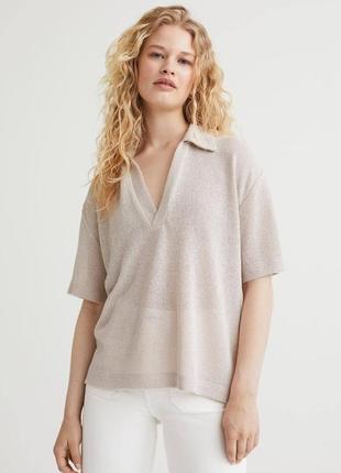 Базовый топ молочного цвета h&m,p. m и s