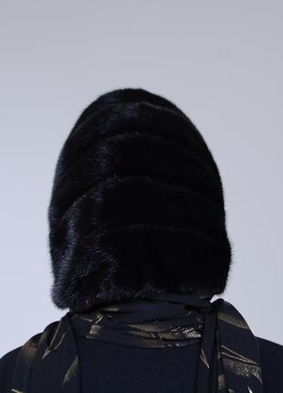 Женский норковый платок на голову4 фото