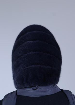 Женский норковый платок на голову4 фото