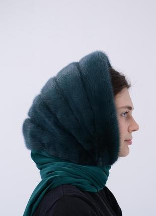 Жіноча норкова хустка на голову