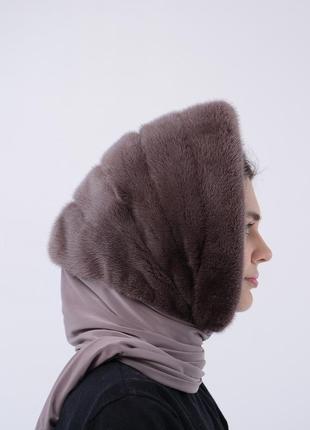 Женский норковый платок на голову