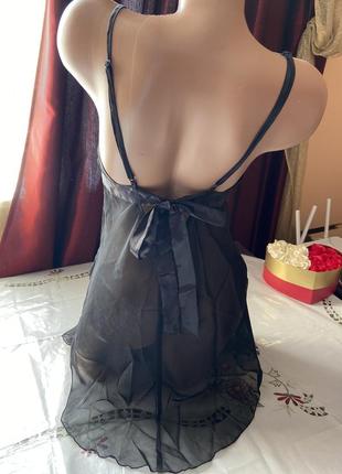 Пеньюар ночнушка напівпрозорий з нюансом 💙💛