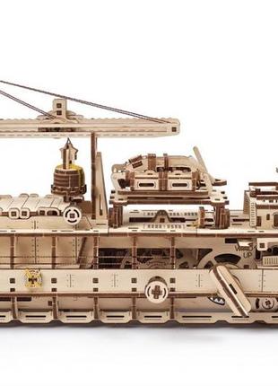 Механічні 3d пазли ugears - «науково-дослідне судно"2 фото