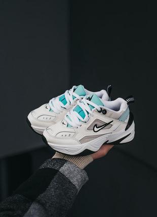 Детские кроссовки nike m2k tekno white mint белые с бирюзовым4 фото