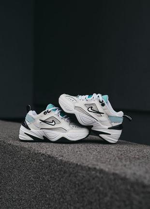 Детские кроссовки nike m2k tekno white mint белые с бирюзовым3 фото