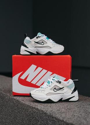 Детские кроссовки nike m2k tekno white mint белые с бирюзовым6 фото