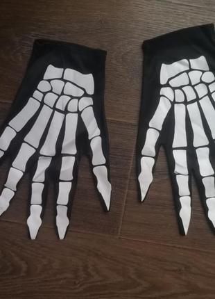 Мужской карнавальный костюм скелет перчатки хелоуин хэлоуин8 фото