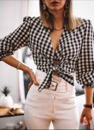 Zara укорочена блуза, р.с/м9 фото