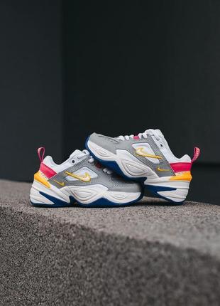 Детские кроссовки nike m2k tekno white grey белые с серым3 фото