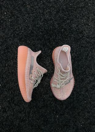 Детские кроссовки adidas yeezy boost 350 v2 synth reflective персиковые3 фото