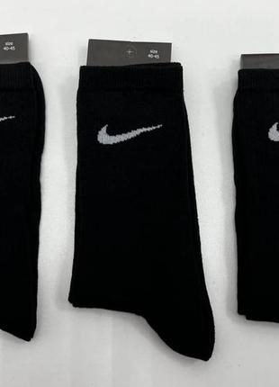 12 пар в упаковці, шкарпетки nike високі чорні р. 40-45