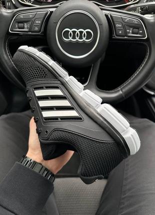 Мужские кроссовки adidas climacool black white3 фото