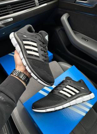 Мужские кроссовки adidas climacool black white6 фото