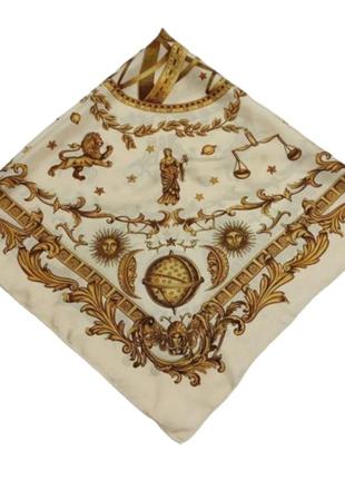 Шелковый платок "знаки зодиаки" в стиле hermes, винтаж.4 фото