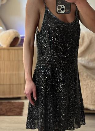 Туніка/плаття з камінцями сукня сітка ідеальний стан4 фото