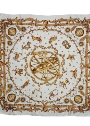 Шелковый платок "знаки зодиаки" в стиле hermes, винтаж.2 фото
