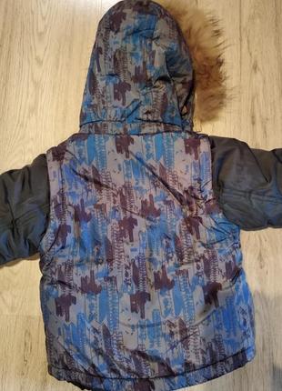 Зимний комбинезон утепленный тройка, мальчик, 98-104 см, 3-4 года2 фото