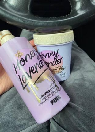 Оригінал! скраб і лосьйон для тіла пінк вікторія сикрет pink honey lavender victoria's secret2 фото
