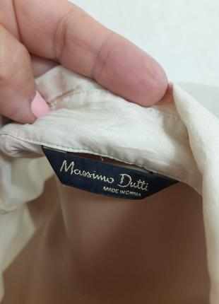 Massimo dutti невероятно красивая и нежная блуза рубашка экрю 100% шелк7 фото