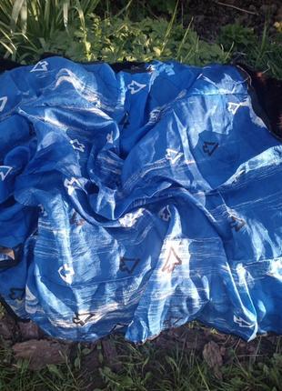 Велика шовкова хустина у незвичайний принт