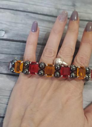 Браслет гематит пластик на повну ручку