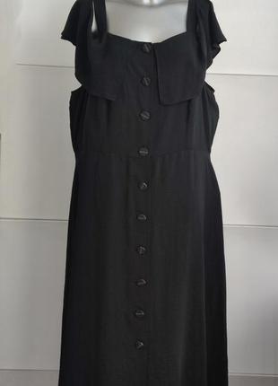 Сукня міді george  чорного кольору з гудзиками