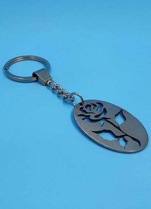 Брелок из нержавеющей стали роза