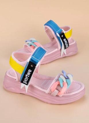 Босоножки для девочек в трех цветах
