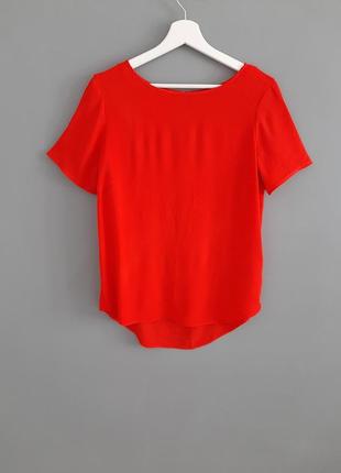 Лаконичная вискозная красная блуза_# 347