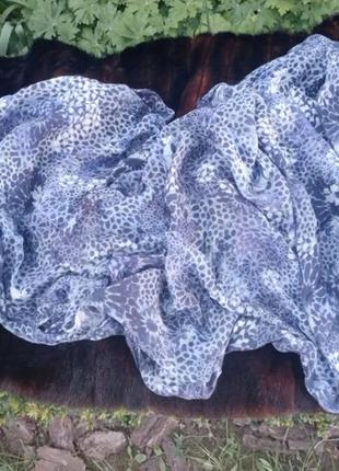 Большой натуральный шарф в джинсовых тонах от ulla porken