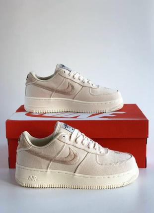 Жіночі кросівки nike air force 1 low fossil x stussy / женские кроссовки адидас демисезонные