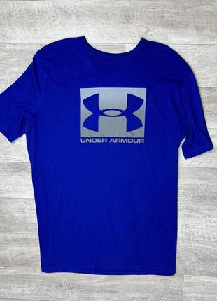 Under armour футболка xl размер синяя оригинал с большим логотипом