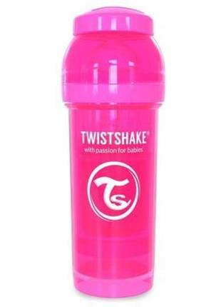 Пляшка для годування twistshake антиколькова 260 мл, рожева (24852)1 фото