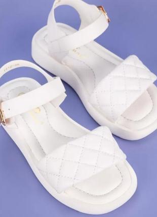 Белые босоножки для девочки, детские босоножки, детская обувь2 фото
