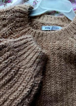Распродажа мягкий велюровый джемпер свитер крупной вязки4 фото
