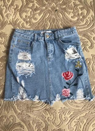 Юбка джинсова