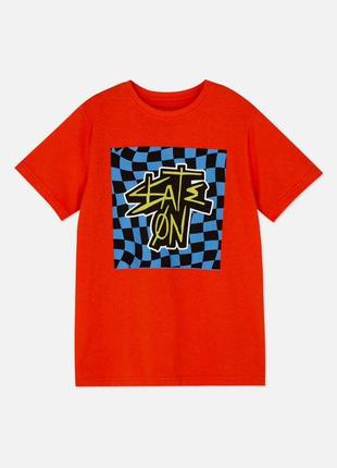 Эксклюзивная яркая брендовая футболка" skate on "для парня 8-12 лет