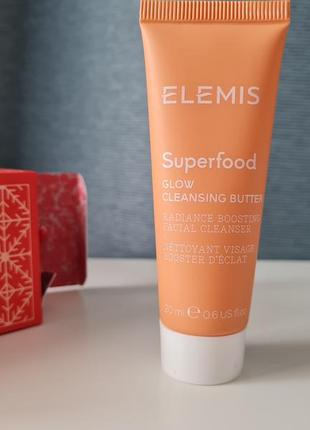 Очищаючий бальзам баттер для обличчя elemis superfood aha glow cleansing butter 20 ml