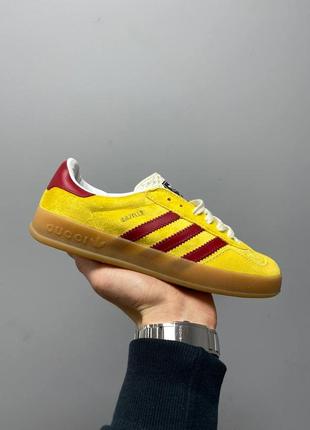 Кроссовки adidas x gucci gazelle yellow