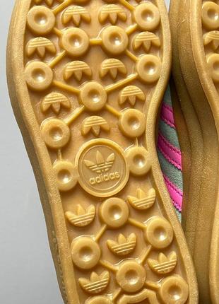 Женские замшевые кеды на платформе adidas gazelle bold pulse mint pink10 фото
