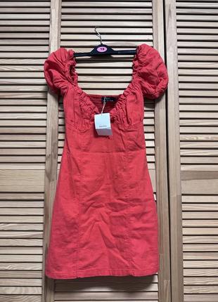Красное платье bershka s-m