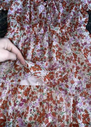 Комбінезон-плаття сукня з відкритою спиною zara ромпер с оборками платье в цветочный принт платье zimmermann6 фото