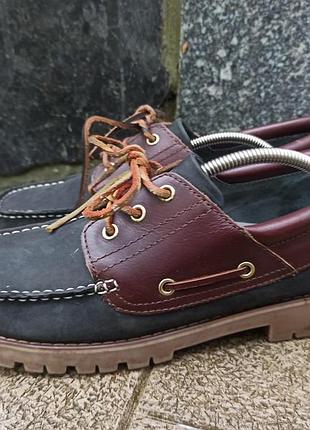 Шкіряні туфлі топсайдери nature life