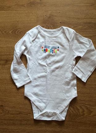 Боди  человечек длинный рукав / primark / 24-36 (98)