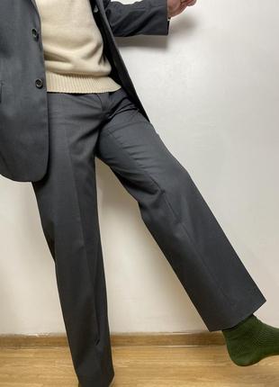 Элитный мужской серый костюм vogue (100% шерсть | тонкая приятная ткань с дорогим блеском)3 фото