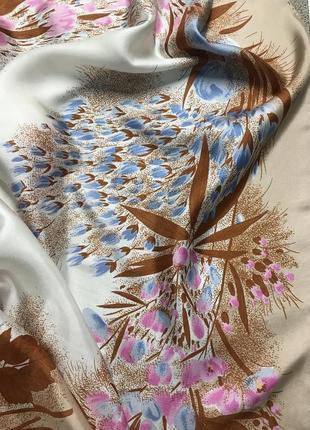 Винтаж. акварельно нежный платок из натурального шелка4 фото