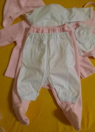 Костюм кофточка 3-6мес, ползунки, штанишки, набор для новорожденных, для новорожденных9 фото