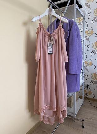 Шикарне шифонове плаття сарафан міді до підлоги only платье в пол шифоновое