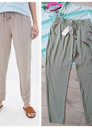 Лёгкие оливкове джоггеры🌿вискоза🌿sublevel( размер м)