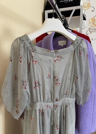 Шифонова сукня платье літнє плаття в полоску смужку квіточки vero moda5 фото